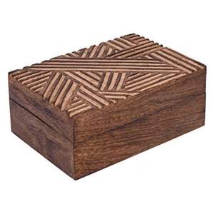 CAJA DE REGALO DE ARTESANÍA DE MADERA DE ÚLTIMO DISEÑO y joyero para el hogar esencial para la decoración de Navidad - Product Image 4