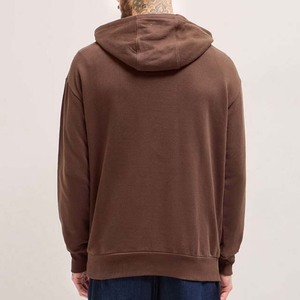 Sweat à capuche couleur marron hommes coton polaire pull à capuche sweats décontracté Streetwear Top qualité uni teint vêtements pour hommes à capuche - Product Image 2