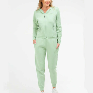 Survêtement d'hiver pour femme en coton à motif imprimé uni, coupe classique, à capuche, pour l'extérieur, vente chaude, pull, streetwear, OEM privé - Product Image 1