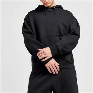 Vente en gros Sweat à capuche oversize en polaire robuste brodé, unisexe, en coton chaud pour l'automne, style streetwear décontracté, avec logo personnalisé - Product Image 1