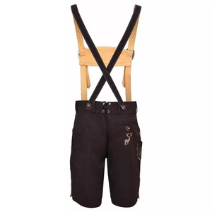 2022 unisexe décontracté hommes bavarois Shorts personnalisé haute qualité frais peau de vache en cuir véritable Lederhosen mi dernier tissu - Product Image 3