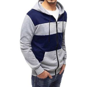 Oversize <b>Men</b> <b>Zipper</b> <b>Hoodie</b> Custom Heavyweight Cotton Fleece Color Block Zip Up <b>Hoodie</b> For <b>Men</b> Oversized Blank Plain Hoodies - Product Image 2
