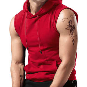 Sudadera sin Mangas para Entrenamiento, 100% Algodón, Sudadera Deportiva Transpirable para Fitness y Culturismo - Product Image 3