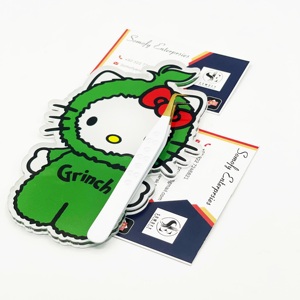 Herramientas Profesionales para Extensión de Pestañas de Acrílico con Diseño Navideño de Grinch, de Primera Calidad, Modernas, con Logotipo Personalizado, Sostenibles - Product Image 4