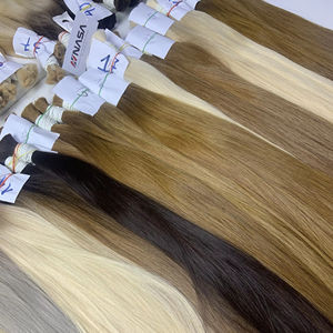 Precio al por mayor 100g a granel Extensiones de cabello humano de doble estiramiento de 18 pulgadas Fuerte y sin enredos Todos los colores Materia prima - Product Image 1