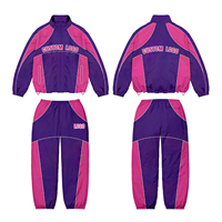 Chándal de nailon transpirable de alta calidad unisex 2025 para primavera, con logotipo personalizado, OEM, ODM, venta al por mayor, pantalones cortavientos vintage para trabajo