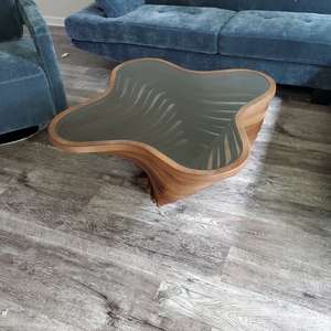 Mesa de centro paramétrica de lujo moderna con declaración de vidrio ligera extraíble muebles de decoración del hogar - Product Image 2