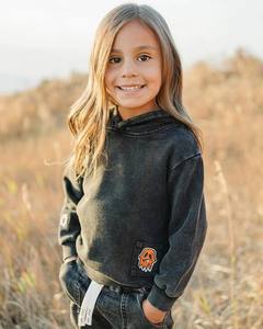 <span class=keywords><strong>Sweat</strong></span> à capuche imprimé <span class=keywords><strong>Halloween</strong></span> Boo Vintage pulls lavés à l'acide French Terry Girls Boys Boo Hoodie Sweatshirts - Product Image 2
