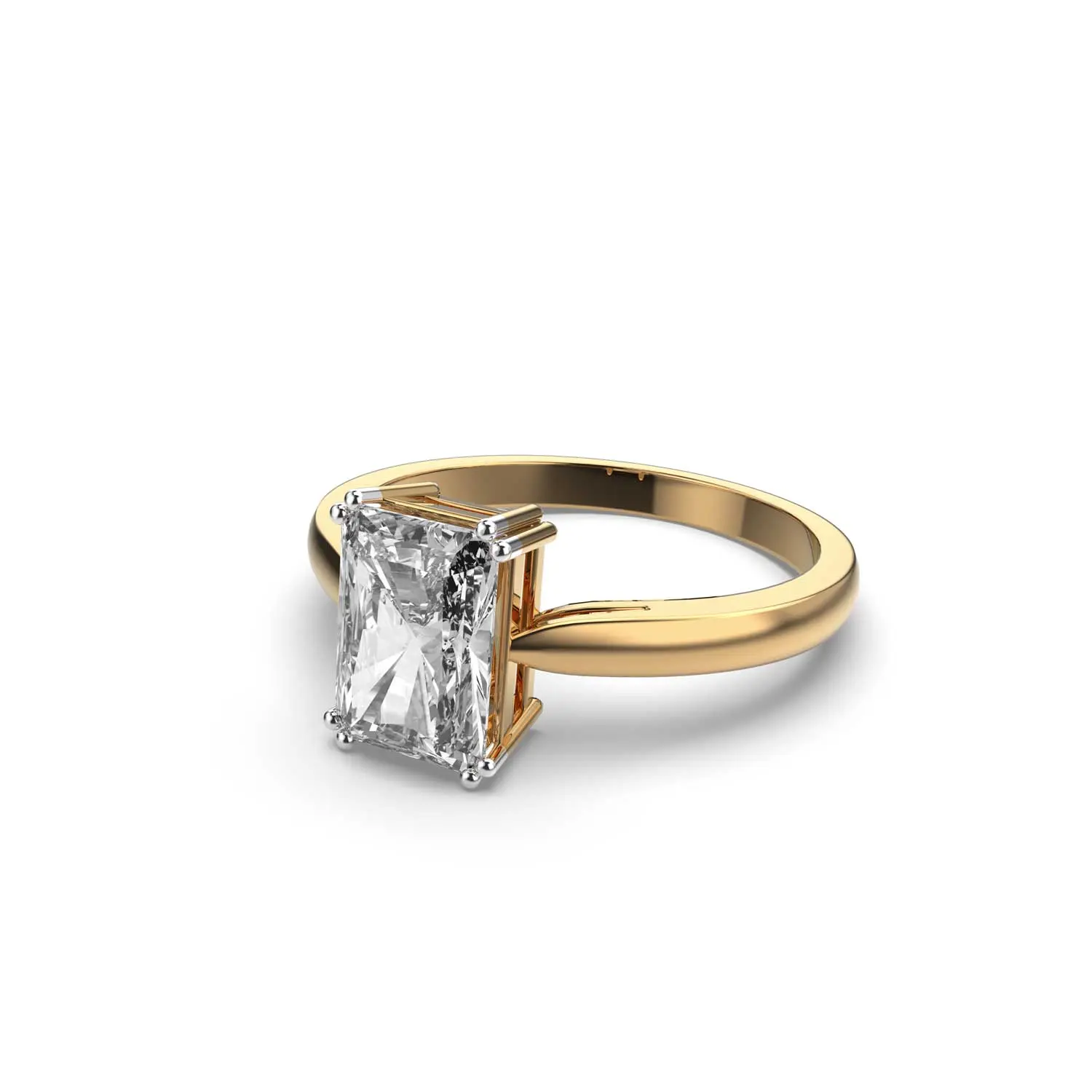 Emerald Lab Grown Diamond Engagement Ring 3CT 2CT White Gold Ring 14K 18K Wholesale Price Women Fashion