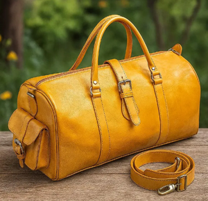 Sac de voyage en cuir marocain fait main - Product Image 2