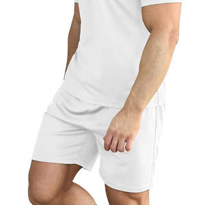 Ensemble d'été personnalisé à manches courtes pour homme, t-shirt et short imprimés de haute qualité, 2 pièces, économique - Product Image 5