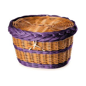 Two tone wicker <b>ashes</b> casket <b>for</b> pet handcrafted woven rattan memorial urn basket eco friendly decorative funeral keepsake - Product Image 5