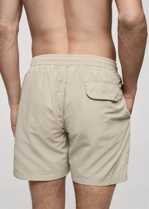 Short de bain d'été à logo personnalisé, vêtements de plage de couleur unie, mode vente en gros 100% polyester, short de bain pour hommes à séchage rapide - Product Image 4