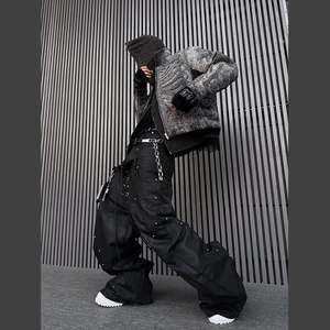 DiZNEW 2025 Denim <strong>Jeans</strong> Straight for <strong>Men</strong> Heavy Metal Style Iron Chain Decoration Designer <strong>Jeans</strong> <strong>Men</strong> <strong>Men</strong> <strong>Jeans</strong> High Quality - Product Image 2