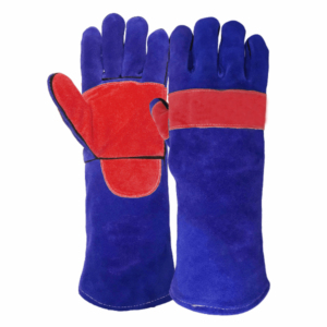 Gants de soudage robustes à double paume fendue en cuir de vachette haute performance Gants de protection personnelle résistants à l'abrasion - Product Image 3