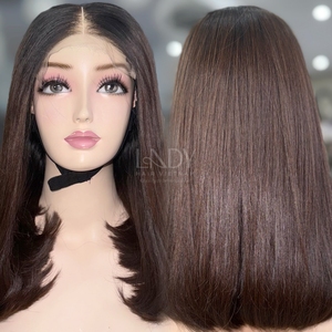 Bonne Qualité Cheveux Humains Vietnamiens Ondulés Couleur Perruques Vrais Cheveux Humains Pour Les Femmes Noires - Product Image 5