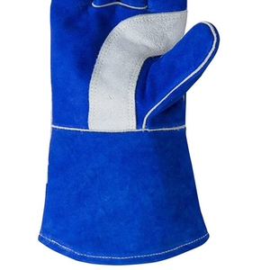Kandari, suministros deportivos, venta al por mayor, guantes de soldadura hechos a medida, guantes de trabajo de invierno con guante de soldadura de cuero Partido de vaca - Product Image 6