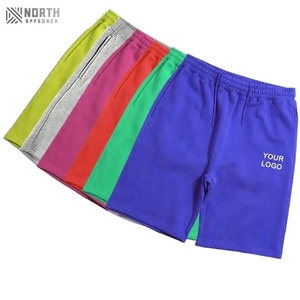 Shorts en molleton décontractés pour hommes de haute qualité, taille mi-haute, séchage rapide, vente en gros, tissu en coton doux, fermeture à cordon de serrage pour l'été - Product Image 2