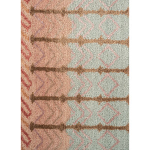 Alfombra Manchaha Azul de Lana y Seda de Bambú Anudada a Mano, 10 mm de Grosor, Patrón Geométrico Abstracto para el Hogar, Pasillo, Modelo Rectangular-Les-2779 - Product Image 3