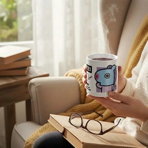 Tazza in ceramica BT21 con design dei personaggi Mang, ideale per caffè o tè, perfetta come regalo. - Product Image 4