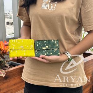 Cheveux sur cuir de vachette métallique porte-clés portefeuille Western en cuir véritable carte de crédit pochette en espèces pour femmes pleine fourrure couleur cacher portefeuille - Product Image 1