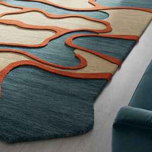 Handmade wool multi color soft hand tufted modern rug for bed room kids room - Product Image 3