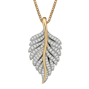 Colgante de hoja de diamante cultivado en laboratorio de plata esterlina estilo Hip Hop para hombres y mujeres, joyería de boda chapada en oro con tema hindú - Product Image 2