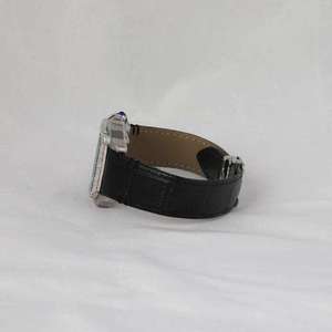 Nueva llegada de lujo Hip Hop Estilo negro Dial Iced propio Moissanite diamante movimiento automático esfera cuadrada rubbar cinturón reloj para hombres - Product Image 4