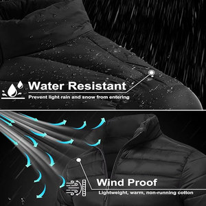 Ultimate Winter Puffer <b>Jacket</b> with Stand Collar Windproof Hoodie Full Zipper Front Pockets-Custom Size <b>Lightweight</b> Warmth - Product Image 2