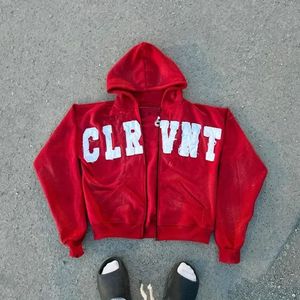 500gsm logotipo personalizado para hombre lavado con ácido sol se desvaneció parches desgastados sudaderas con capucha apliques bordados de gran tamaño Boxy Zip up Sudadera con capucha para hombres - Product Image 6
