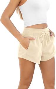 Venta al por mayor de peso pesado 100% algodón polar Yoga desgaste verano ejercicio correr gimnasio pantalones cortos transpirables pantalones cortos de sudor para las mujeres - Product Image 3