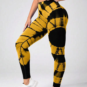Custom Sexy Tie Dye Seamless Pants Workout Tight Scrunch Mujeres Leggins Cintura alta Push Up Booty Butt Lifting Yoga Leggings - Product Image 5