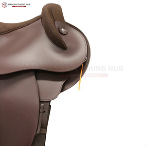 Sillín occidental de cuero genuino con Árbol de madera para carreras, sillín de equitación de alta calidad, diseño transpirable, tamaños personalizables - Product Image 2