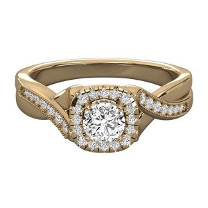 Bague solitaire en or 18 carats pour femmes avec diamant de laboratoire - Product Image 1