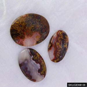 Piedra preciosa suelta de ágata de costura pulida a mano suave para hacer joyas, forma mixta - Product Image 3