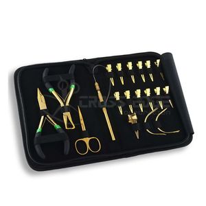 Professional Gold Hair Extension Tool Kits 4pcs <b>C</b> Type Needles Micro Bead Hair Crimper & Removal <b>Pliers</b> Sectioning <b>Clips</b> - Product Image 1