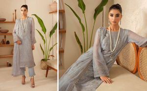 Costumes Shalwar kameez pour femmes en tissu de très haute qualité avec une broderie très fine salwar kameez pakistanais - Product Image 3