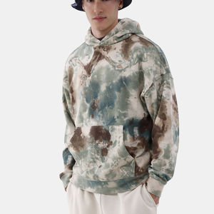 Hoodies personnalisés avec logo, sans cordon, tie-dye, pour hommes, vente flash, hoodies tie-dye, vêtements pour hommes, dernier style, coton mélangé basique - Product Image 1