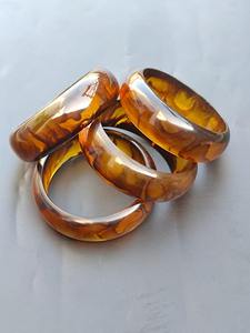 Vente en gros de beaux bijoux turcs en or antique à la mode Bracelet ovale en résine et cristal avec strass - Product Image 6