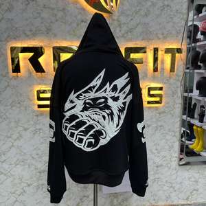 Sudadera con Capucha y Cremallera de Fabricación Propia a Bajo Precio, Sudadera con Estampado Puff, Sudadera con Capucha para Hombre a Precio Económico - Product Image 5