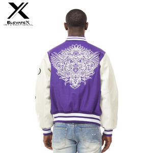 Chaqueta Varsity de Béisbol Personalizada de Alta Gama para Hombre, Estilo Urbano Americano de Lujo, Lona Premium, Invierno, Nueva, de Fabricante - Product Image 3