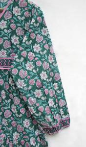 Vestido Largo Informal de Algodón Indio con Estampado a Mano, Talla Única, para Mujer, Ropa Casual, Talla Grande, Vestido de Verano, Vestidos Maxi - Product Image 4