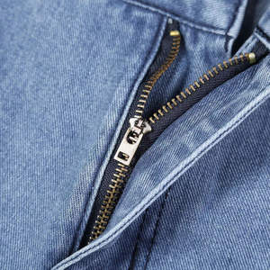 Pantalones Vaqueros de Mezclilla de Verano, Casuales, Largos, para Mujer, Lavados, Premium, con Botones y Cierre de Cremallera, Talla Grande - Product Image 5