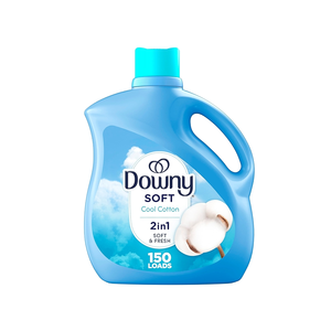 Downy Soft, Adoucissant liquide 2 en 1 doux et frais, Coton Frais, 111 fl oz, 150 lavages, Conditionneur textile liquide - Product Image 6