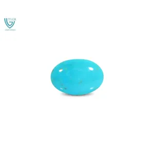 Turquesa, Gema Suelta de 6.58 Quilates, Mineral Natural, Corte Trébol de Cuatro Hojas Facetado, Tratamiento Térmico, Estilo Rojo Belleza - Product Image 1