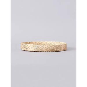 Natural Rattan Fast Food Trays Set of 2 in Round Shape with Different Sizes Perfect for Wedding <b>Tabletop</b> and Dessert Serving - Product Image 2