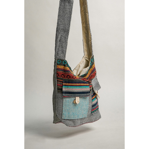 Sac fourre-tout en coton fait à la main pour femmes, nouveau style, sac à main à fermeture ouverte pour shopping, cosmétiques et ordinateur portable, cadeau à prix compétitif - Product Image 2