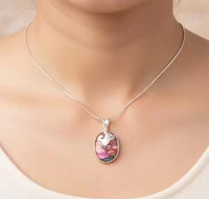 Colgante de Turquesa Rosa Natural con Cobre y Plata de Ley 925, Colgante Hecho a Mano con Diseño Único - Product Image 6