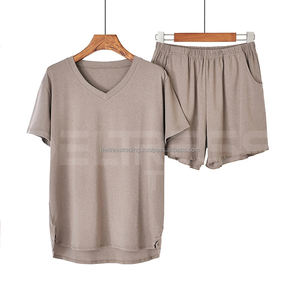 Conjunto de ropa de dormir de Jersey unisex de alta calidad, pantalones cortos y camisas transpirables de primera calidad, suaves y suaves para el verano, ¡el mejor valor! - Product Image 6