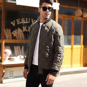 เสื้อแจ็กเก็ตบอมเบอร์สำหรับผู้ชายเสื้อโค้ทผ้าโพลีเอสเตอร์100% สั่งทำใหม่ - Product Image 3